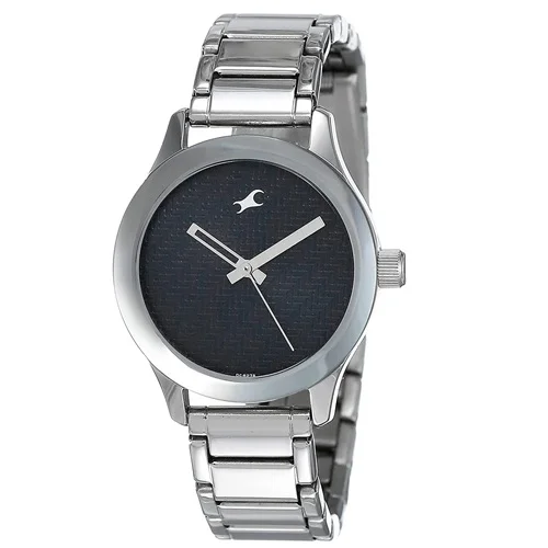 Lovely Fastrack Monochrome Round Blue Dial Ladies Watch