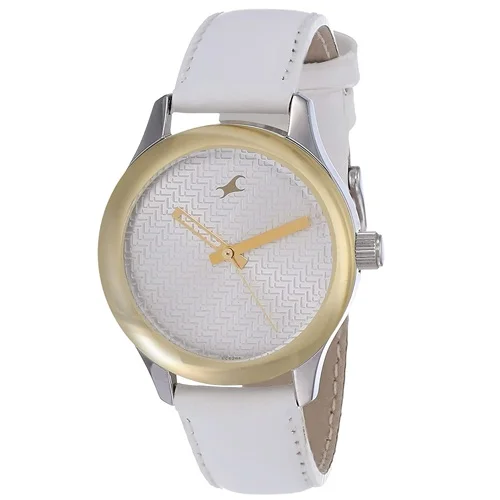 Fancy Fastrack Monochrome White Dial Analog Ladies Watch