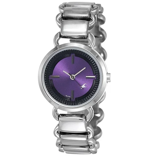 Elegant Fastrack Purple Dial Ladies Analog Watch