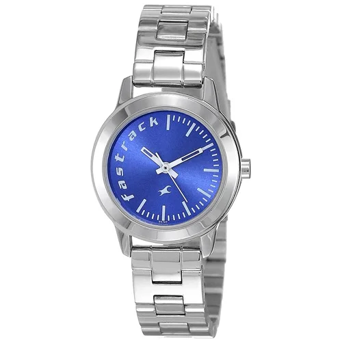 Elegant Fastrack Fundamentals Round Blue Dial Ladies Watch