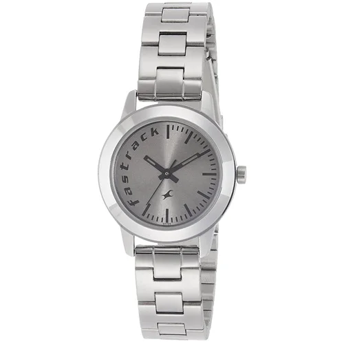 Outstanding Fastrack Fundamentals Round Grey Dial Womens Watch