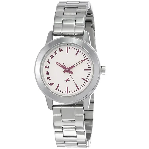 Fashionable Fastrack Fundamentals White Dial Analog Womens Watch