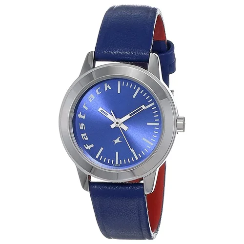 Classic Fastrack Fundamentals Blue Dial Watch for Ladies