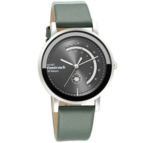 Fashionable  Leather Strap Ladies Analog Watch