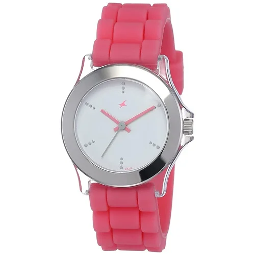 Pretty Fastrack Beach Upgrades Silicone Strap White Dial Ladies Watch