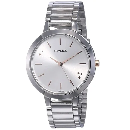 Fabulous Sonata Play Analog Silver Dial Womens Watch