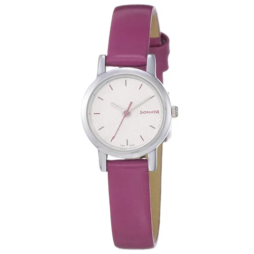 Showy Sonata Splash Analog White Dial Womens Watch