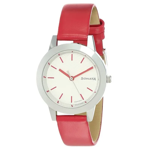 Classy Sonata Splash Analog White Dial Womens Watch