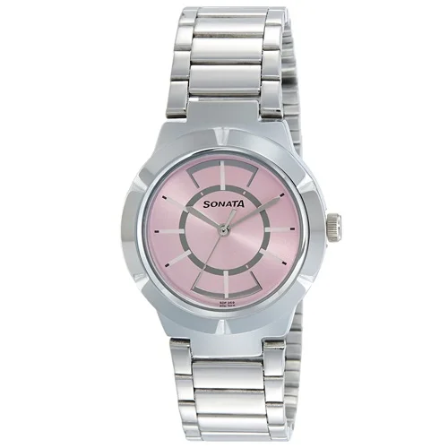 Shimmering Sonata Formal Analog Pink Dial Womens Watch