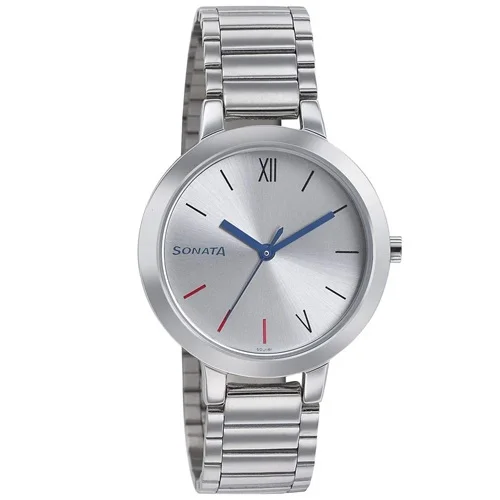 Impressive Sonata Busy Bees Analog Silver Dial Womens Watch