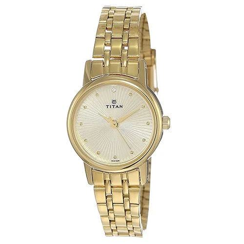 Charismatic Champagne Dial Womens Watch from Titan