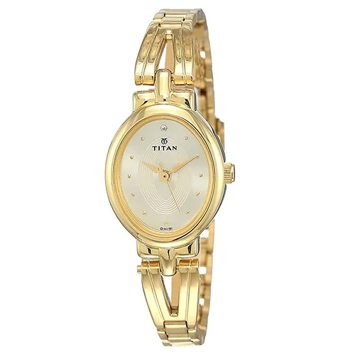 Jazzy Titan Womens Watch with Champagne Dial