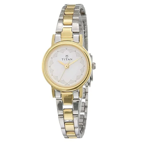Suave Titan White Dial Two Toned Womens Watch