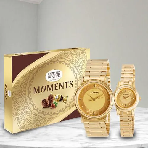 Marvelous Sonata Analog Watch N Ferrero Rocher Moments Choco