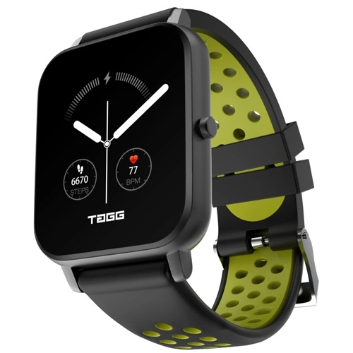 Marvelous TAGG Verve Sense Green Black Smartwatch