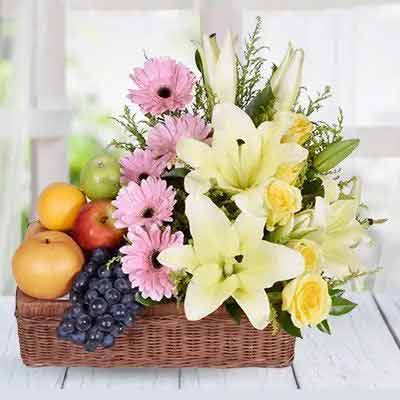 Flowers with Fruits to Bangalore
